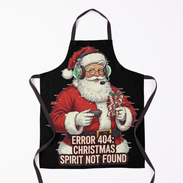 Item preview, Error 404 Christmas Spirit Not Found Gamer Santa designed and sold by DeliaDesignsCo.