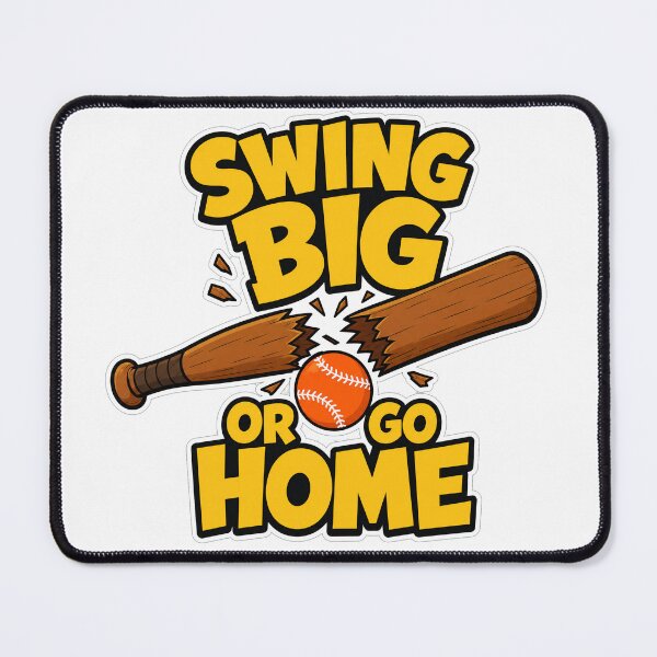 Item preview, Baseball Swing Big or Go Home Baseball Bat Cracked Funny Sports Gift designed and sold by Uglyandcute.