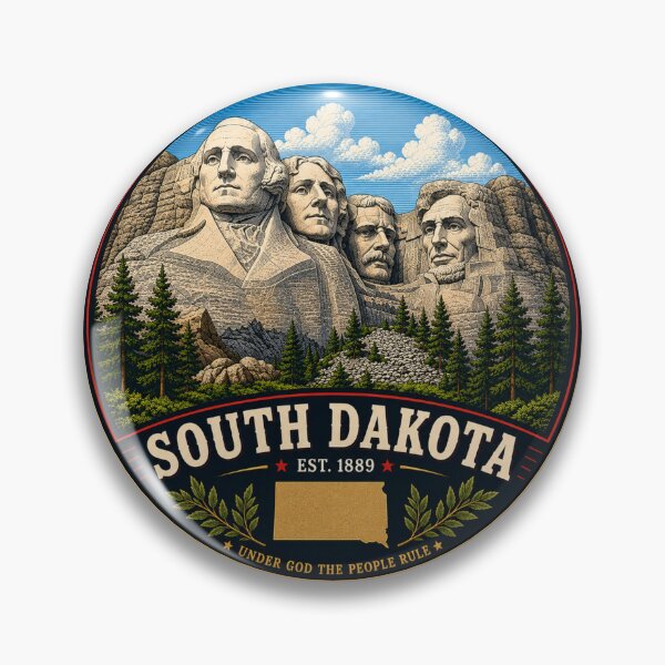Item preview, South Dakota Retro State Badge – Vintage Travel Graphic designed and sold by Mac Sketches.