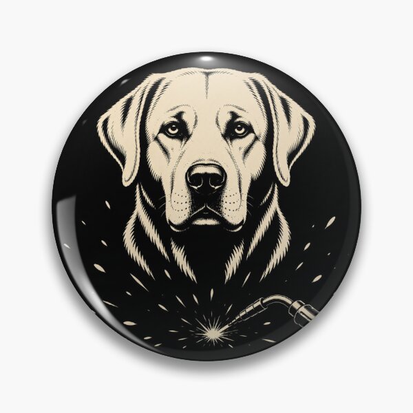 Item preview, Labrador Retriever Welder – Welding Dog Vintage Line Art designed and sold by RusticMeadow.