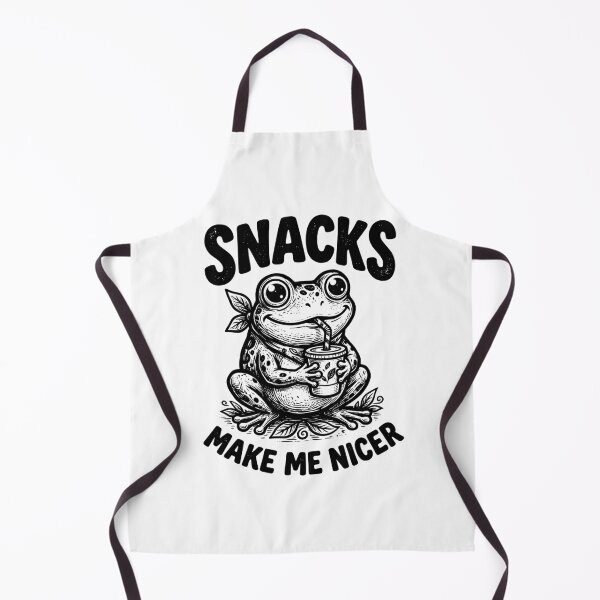 Item preview, Snacks Make Me Nicer Teatime Funny Frog designed and sold by dudelinart.
