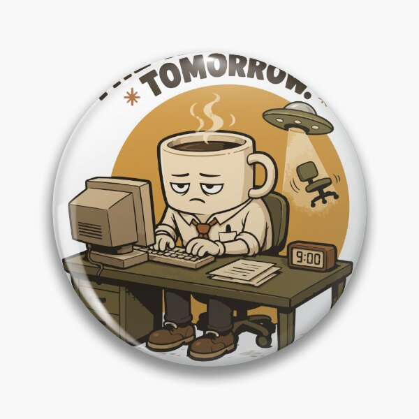 Item preview, World Ends Tomorrow Office Worker designed and sold by ANALOG MISCHIEF.