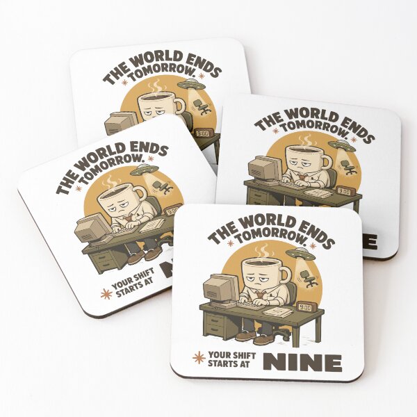 Item preview, World Ends Tomorrow Office Worker designed and sold by ANALOG MISCHIEF.
