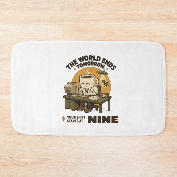 Item preview, World Ends Tomorrow Office Worker designed and sold by ANALOG MISCHIEF.