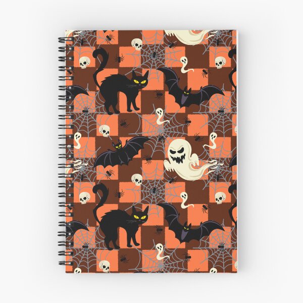 Item preview, Spooky Black Cat Halloween Seamless Pattern | Ghosts, Bats & Spider Webs designed and sold by romyca creation_22.