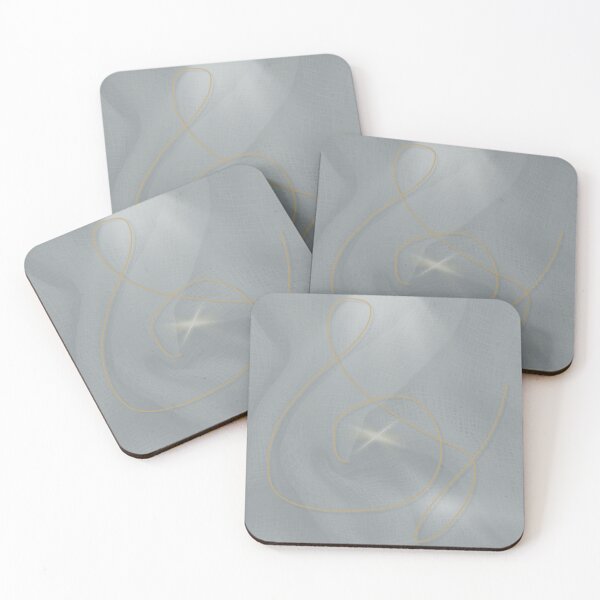Item preview, Fluid Rhythm: Gold Abstract Continuous Line Art on Stone Gray Textile designed and sold by Diseño que alegran tu día.