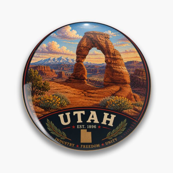 Item preview, Utah Retro State Badge – Vintage Travel Graphic designed and sold by Mac Sketches.