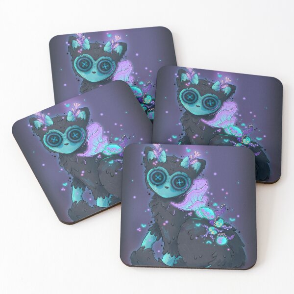 Item preview, Fantasy Creature with Button Eyes - Bioluminescent designed and sold by TinyKatCreative.