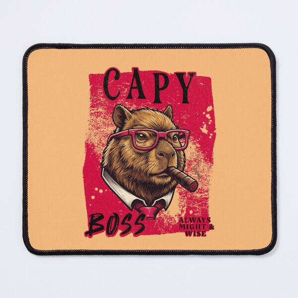 Item preview, Capybara Boss Design – Funny Capybara with Cigar Mafia Style Badass Animal Gift designed and sold by PixelsPaws.