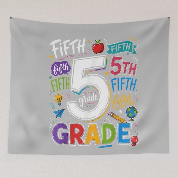 Item preview, Back to School Fifth 5th Grade Classroom Typography designed and sold by mjohnson9.