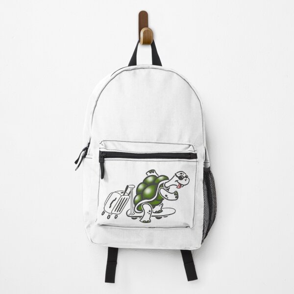 Item preview, Turtle on a Skateboard with Suitcase | Cute Minimalist Line Art designed and sold by Samaya-.