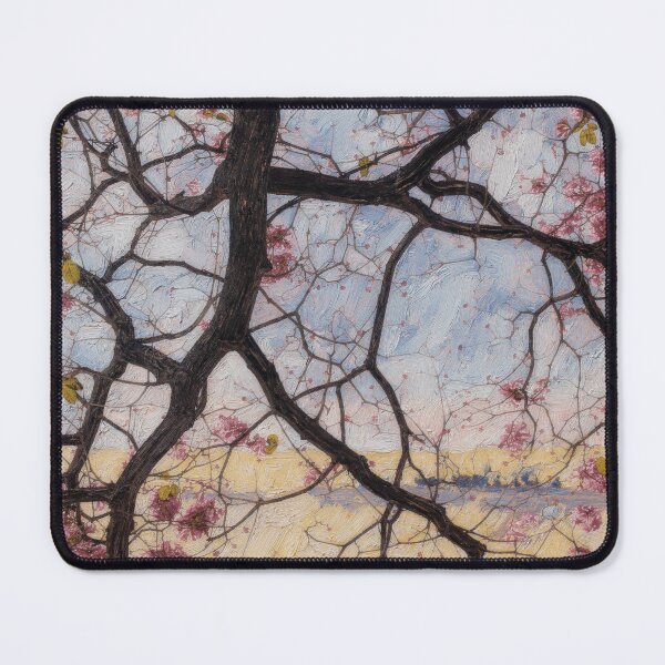Item preview, Impressionistic Oil Painting of Spring Blossoms and Intertwining Tree Branches designed and sold by TheCnvsstdFinds.