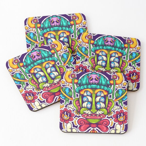 Item preview, Psychedelic Surreal Alien & Monkey Pop Art designed and sold by koyung500Store.