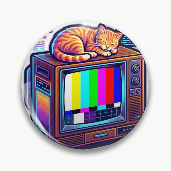 Item preview, No Signal No Problem Retro TV Sleeping Cat designed and sold by ryanguas.