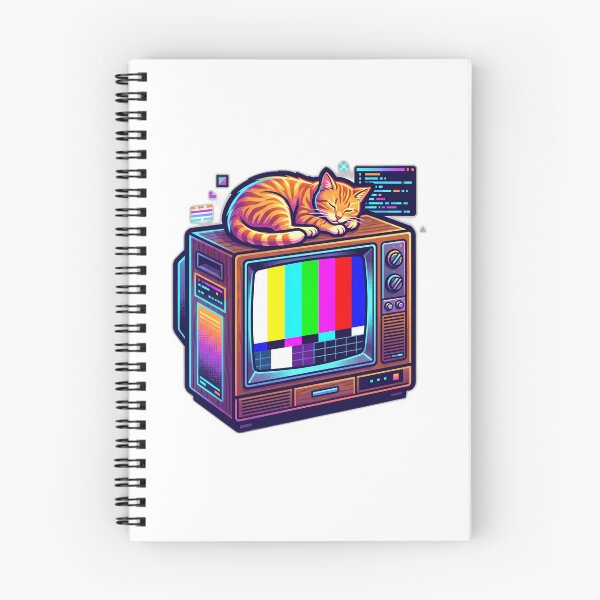 Item preview, No Signal No Problem Retro TV Sleeping Cat designed and sold by ryanguas.