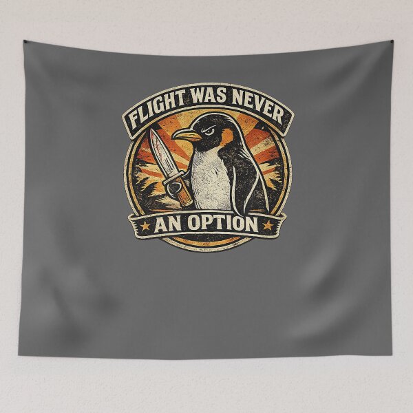 Item preview, Flight was Never an Option Sarcastic Penguin designed and sold by KristineLi.