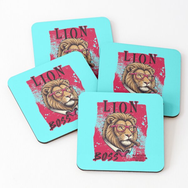 Item preview, Lion Boss Design – Funny Lion with Cigar Mafia Style Badass Animal Gift designed and sold by PixelsPaws.