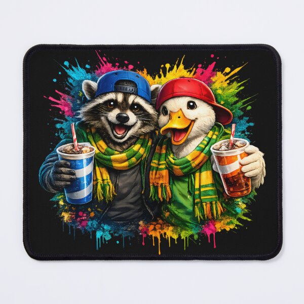 Item preview, The Game Funny Raccoon & Duck Friends Sports Time Art designed and sold by Genius Geek.