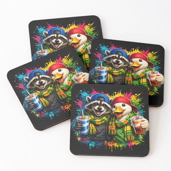 Item preview, The Game Funny Raccoon & Duck Friends Sports Time Art designed and sold by Genius Geek.