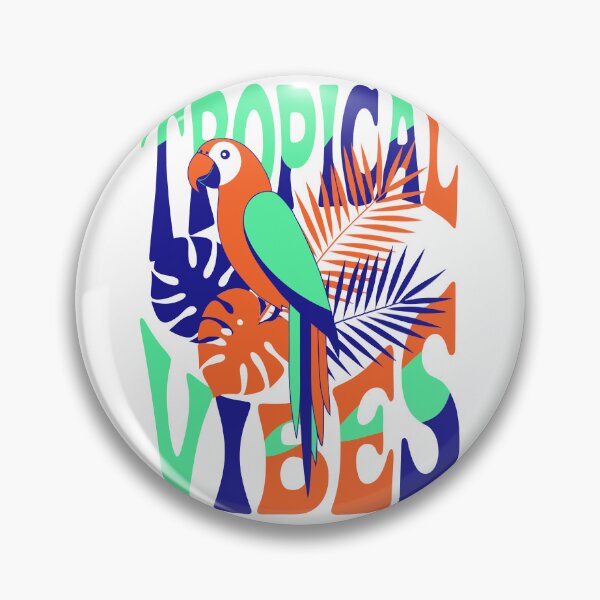 Item preview, Tropical Parrot & Leaves - Bright Summer Botanical designed and sold by VibeVaultWear.