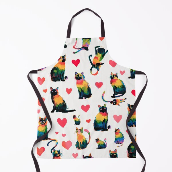 Item preview, Rainbow Cat Pattern – Colorful Cat & Heart Design for T-Shirts, Phone Cases & Home Decor designed and sold by IMuDesigner.