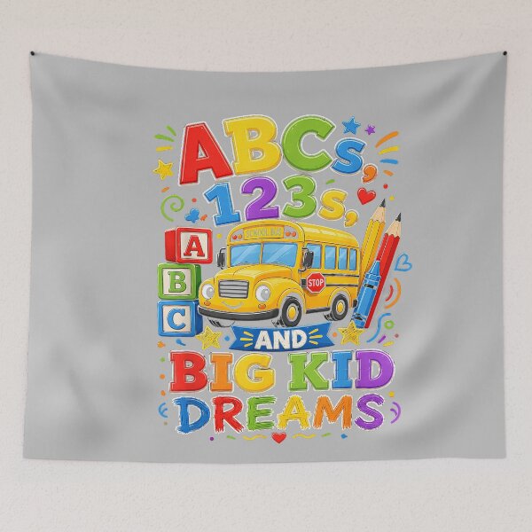 Item preview, Back to School First Day Big Kid Dreams School Bus Fun designed and sold by mjohnson9.