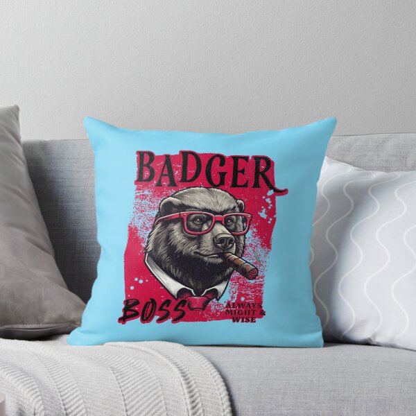 Item preview, Badger Boss Design – Funny Badger with Cigar Mafia Style Badass Animal Gift designed and sold by PixelsPaws.