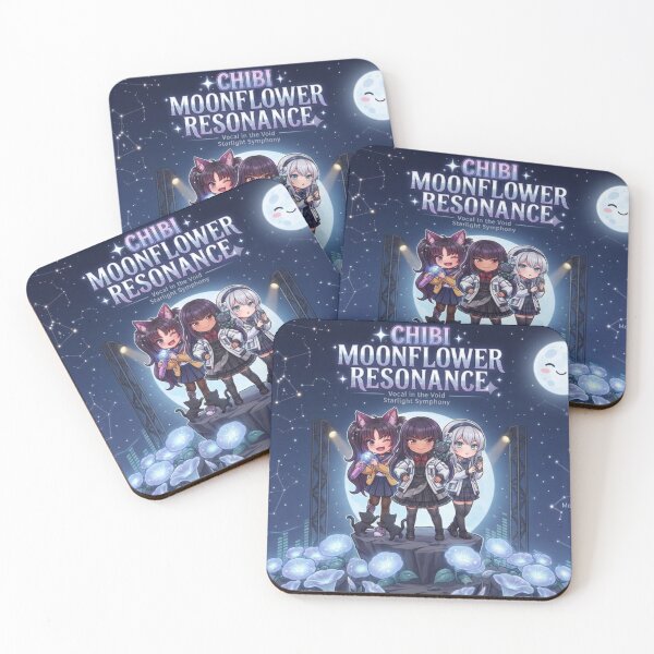 Item preview, Chibi Moonflower Resonance – Starlight Trio Pin designed and sold by dragon580 // Waaa… the killer shark ran away.