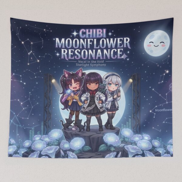 Item preview, Chibi Moonflower Resonance – Starlight Trio Pin designed and sold by dragon580.