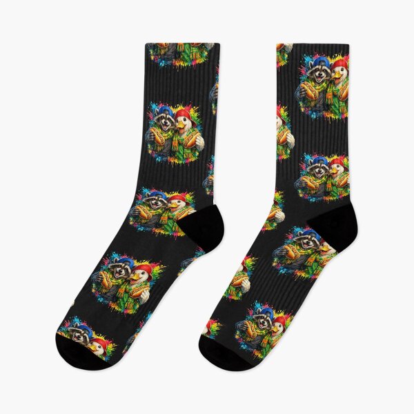 Item preview, At The Game Funny Raccoon & Duck Friends Sports Fans designed and sold by Genius Geek.