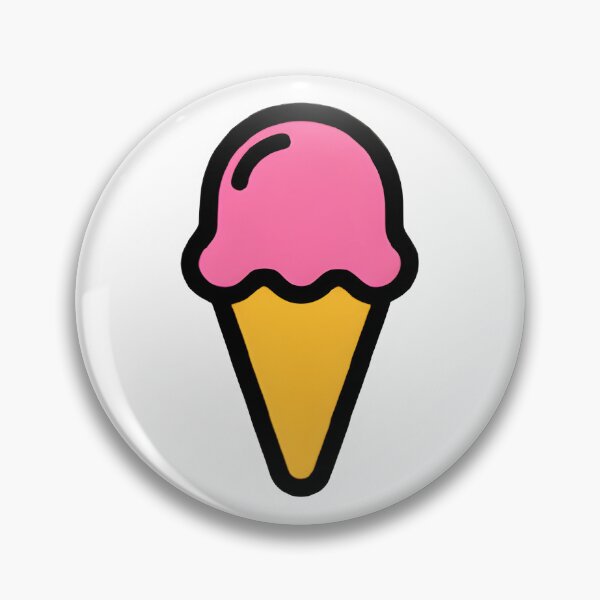 Item preview, Cute Bold and Easy Kawaii Ice Cream Cone Illustration designed and sold by TheQuoteStudio.
