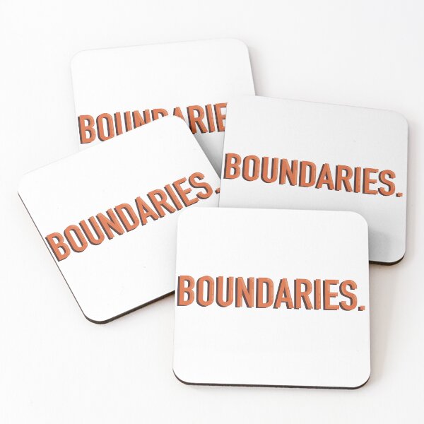 Item preview, Boundaries Sticker | Mindfulness Aesthetic Laptop Decal designed and sold by alexmaushaus.