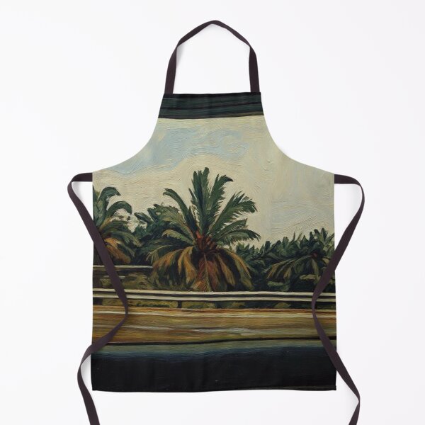 Item preview, Impressionistic Oil Painting of Palm Trees Viewed From a Moving Vehicle designed and sold by TheCnvsstdFinds.
