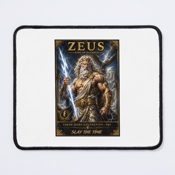 Item preview, Zeus King of Olympus | Greek God Lightning | Mythology Collectible Poster | Slay The Time Greek Gods Collection #01 designed and sold by SLAYTHESPACE.