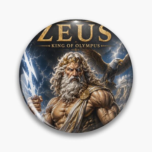 Item preview, Zeus King of Olympus | Greek God Lightning | Mythology Collectible Poster | Slay The Time Greek Gods Collection #01 designed and sold by SLAYTHESPACE.