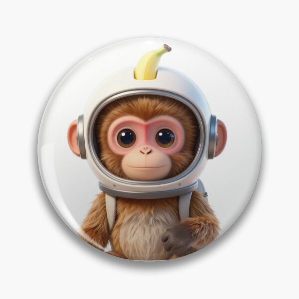 Item preview, Cute Realistic Space Monkey Astronaut with Banana Helmet - Adorable Galaxy Primate Art designed and sold by MrArtist Shop.