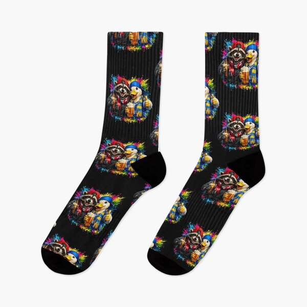 Item preview, At The Game Funny Raccoon & Duck Friends Sports Fans designed and sold by Genius Geek.