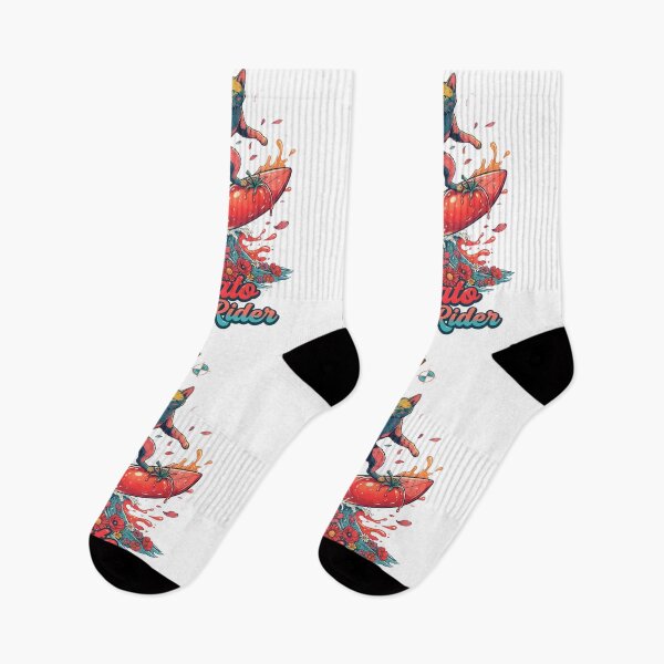 Item preview, Tomato Wave Rider - Whimsical Surfing Cat designed and sold by m-yoga-store.