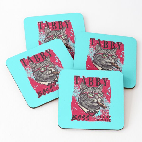 Item preview, Gray Tabby Boss Design – Funny Gray Tabby Cat with Cigar Mafia Style Gift designed and sold by PixelsPaws.