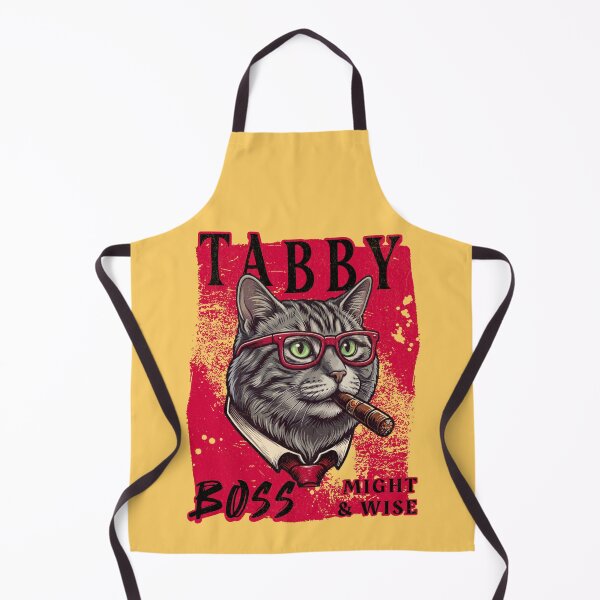 Item preview, Gray Tabby Boss Design – Funny Gray Tabby Cat with Cigar Mafia Style Gift designed and sold by PixelsPaws.