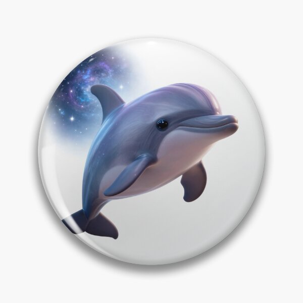 Item preview, Cute Realistic Galactic Dolphin Jumping Through Stars - Adorable Space Sea Creature Art designed and sold by MrArtist Shop.