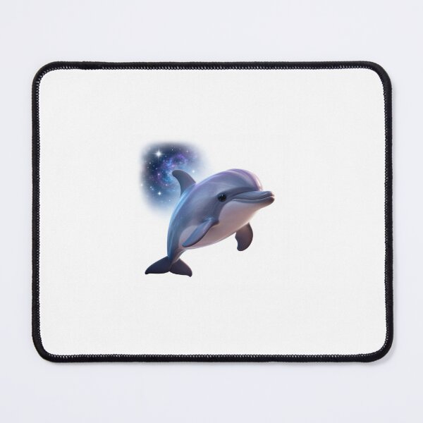 Item preview, Cute Realistic Galactic Dolphin Jumping Through Stars - Adorable Space Sea Creature Art designed and sold by MrArtist Shop.