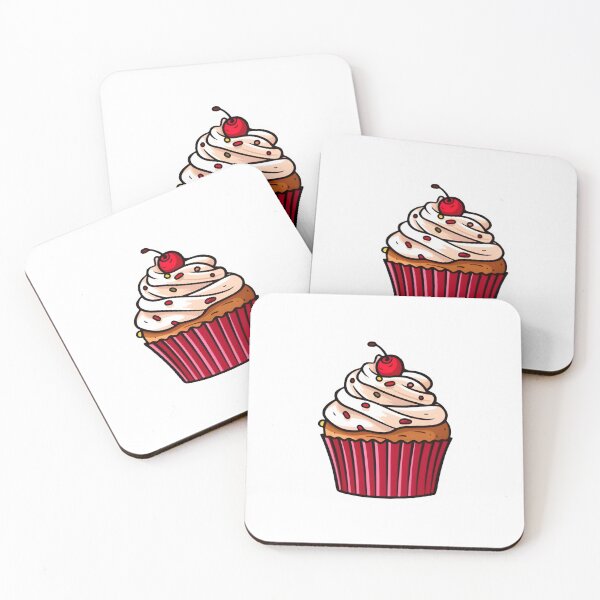 Item preview, Cute Bold and Easy Kawaii Cupcake Drawing designed and sold by TheQuoteStudio.