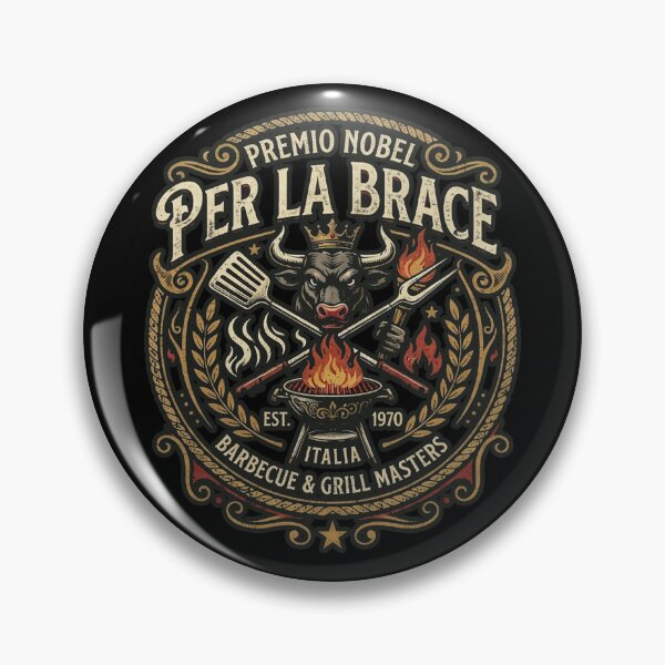 Artikelvorschau, Premio Nobel Per La Brace Italian BBQ Grill Master Daddy Barbecue Grill Badge entworfen und verkauft von Yellowriversss.