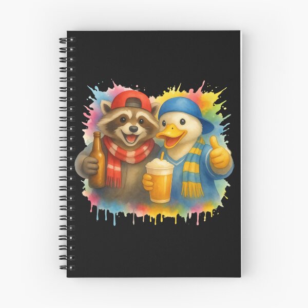 Item preview, Football Game Funny Raccoon & Duck Friends Sports Fans designed and sold by Genius Geek.