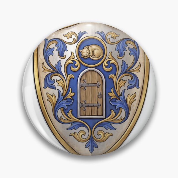 Item preview, Introvert Energy Shield Medieval Crest Sleeping Cat designed and sold by ryanguas.