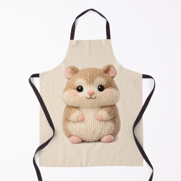 Item preview, Cute Knitted Hamster Plush | Kawaii Handmade Crochet Knit Cottagecore designed and sold by Moons Studio.