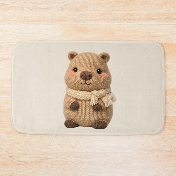 Item preview, Cute Knitted Capybara Plush | Kawaii Handmade Crochet Knit Cottagecore designed and sold by Moons Studio.