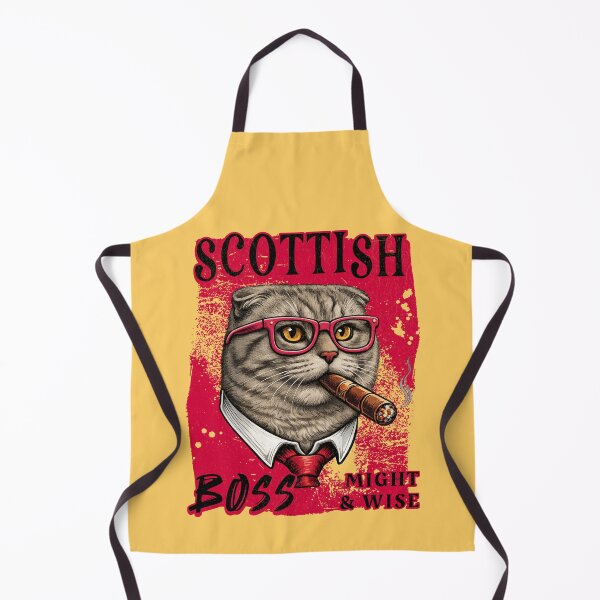 Item preview, Scottish Fold Boss Design – Funny Scottish Fold Cat with Cigar Mafia Style designed and sold by PixelsPaws.
