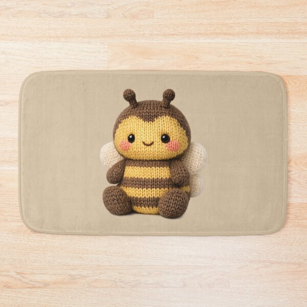 Item preview, Cute Knitted Bee Plush | Kawaii Handmade Crochet Knit Cottagecore designed and sold by Moons Studio.